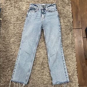 Zara Light Wash Straight Leg Jeans